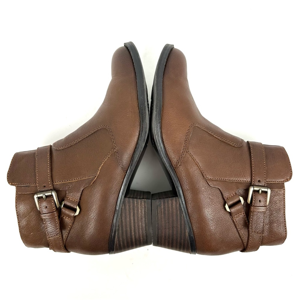 Naturalizer Zakira Leather Ankle Bootie Brown Size 7.5M - Picture 6 of 13